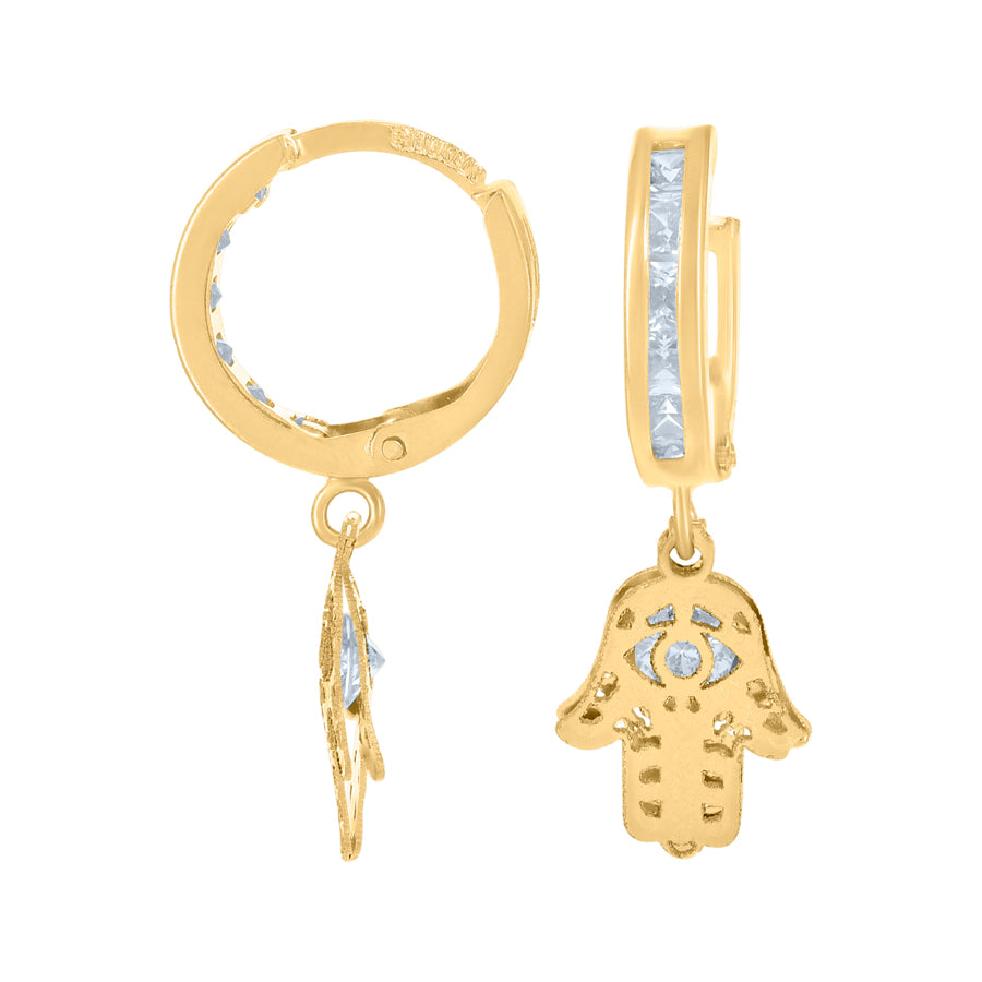 10Kt Gold Cz Earrings