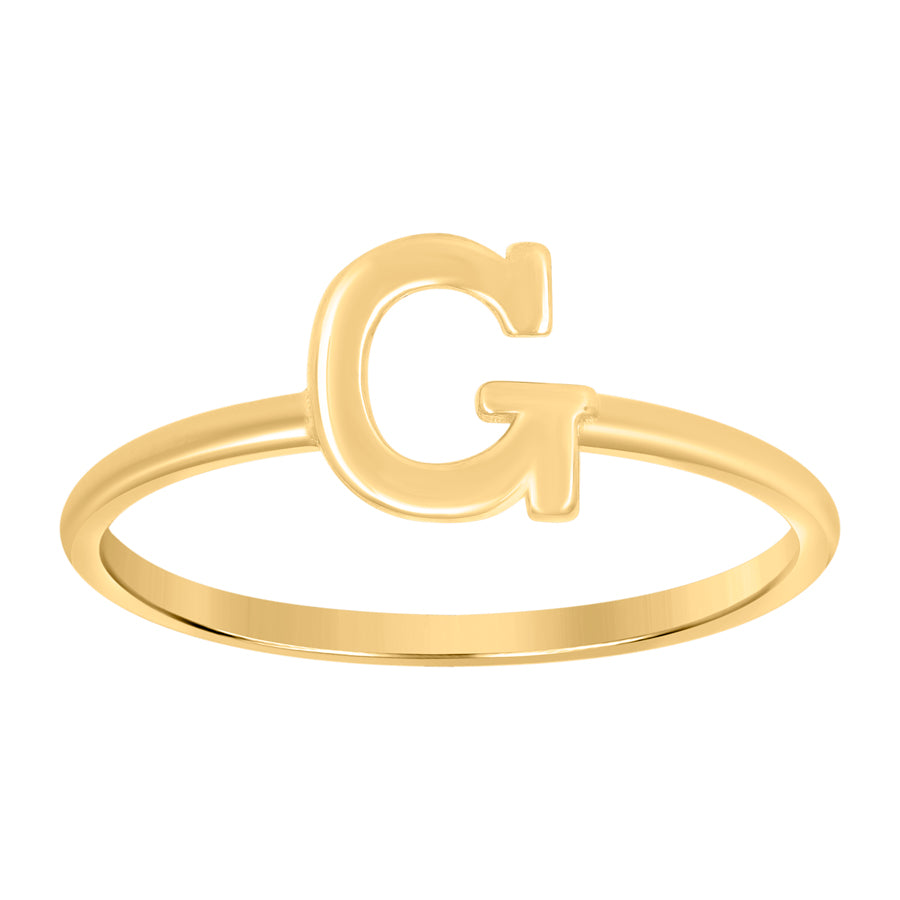 10Kt Gold Turkish Ring Initial Letter "G"