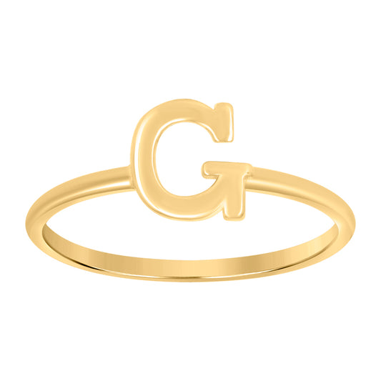 10Kt Gold Turkish Ring Initial Letter "G"