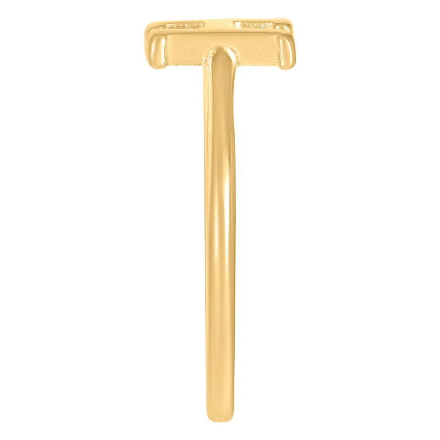10Kt Gold Turkish Ring Initial Letter "H"