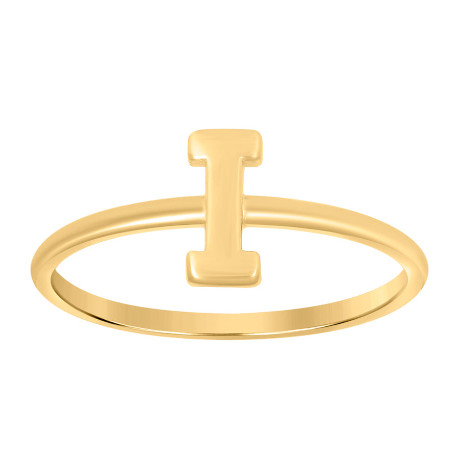 10Kt Gold Turkish Ring Initial Letter "I"