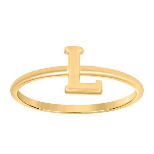 10Kt Gold Turkish Ring Initial Letter "L"