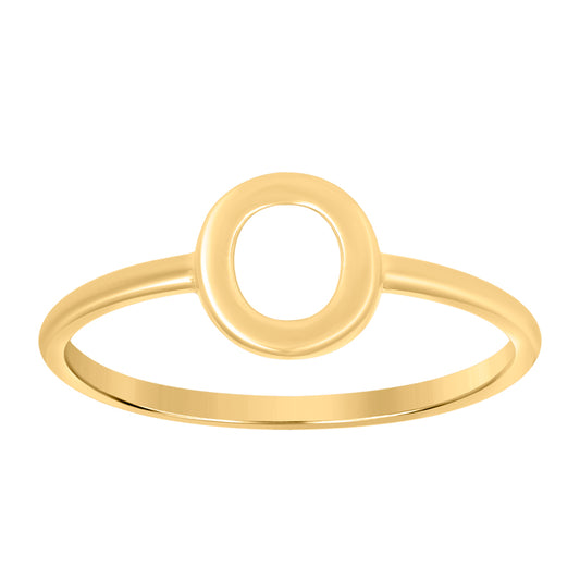 10Kt Gold Turkish Ring Initial Letter "O"