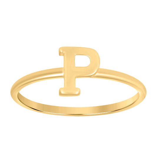 10Kt Gold Turkish Ring Initial Letter "P"