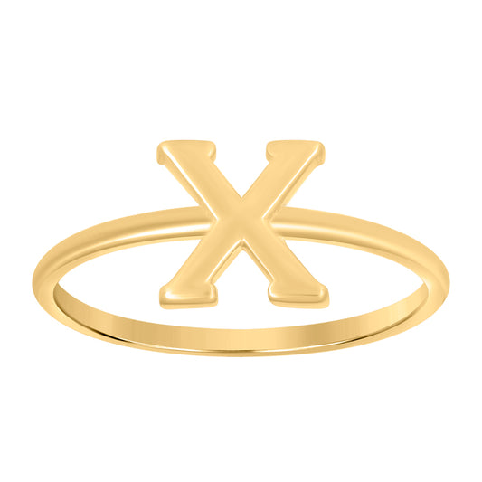 10Kt Gold Turkish Ring Initial Letter "X"