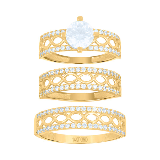 10Kt Gold Turkish Trio Ring
