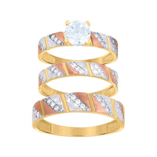 10Kt Gold Turkish Trio Ring