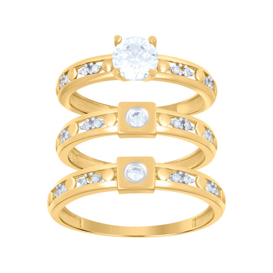 10Kt Gold Turkish Trio Ring