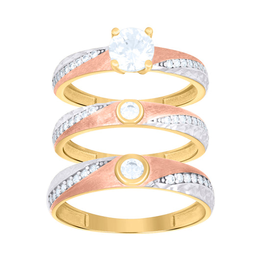 10Kt Gold Turkish Trio Ring