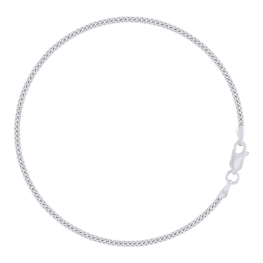925 Sterling Silver Solid Miami Cuban Chain Rhodium 060 2mm