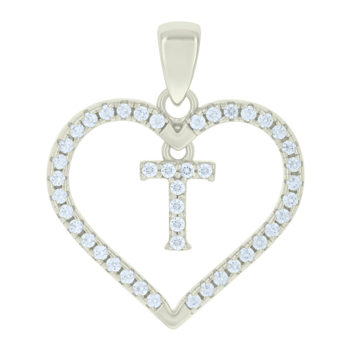 925 Sterling Silver Pendant "T"
