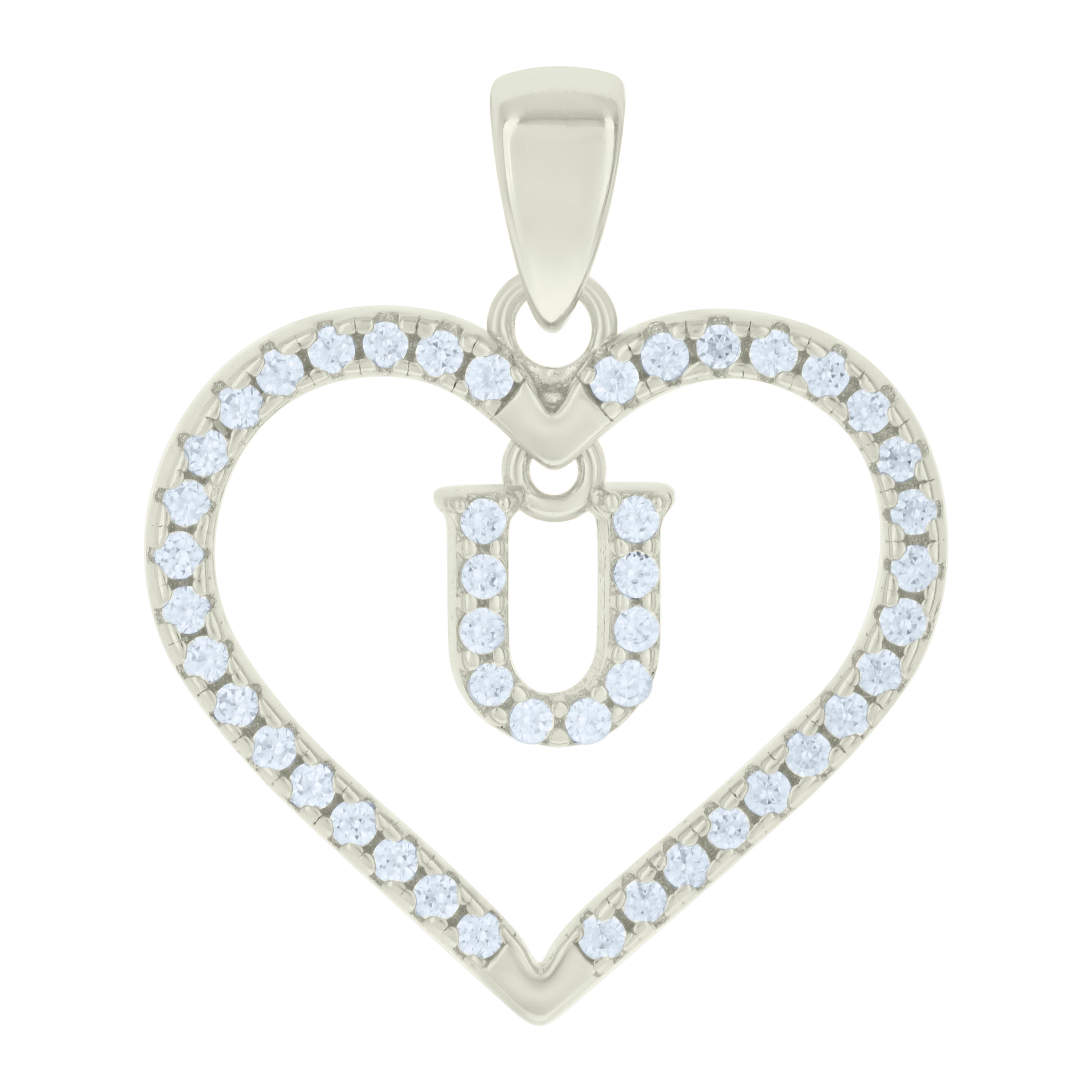 925 Sterling Silver Pendant "U"