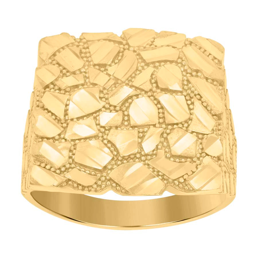 10Kt Gold Nugget Men'S Ring