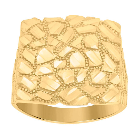 10Kt Gold Nugget Men'S Ring