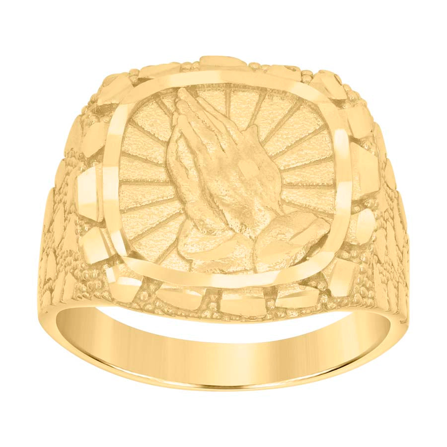 10Kt Gold Nugget Men'S  Ring