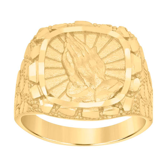 10Kt Gold Nugget Men'S  Ring
