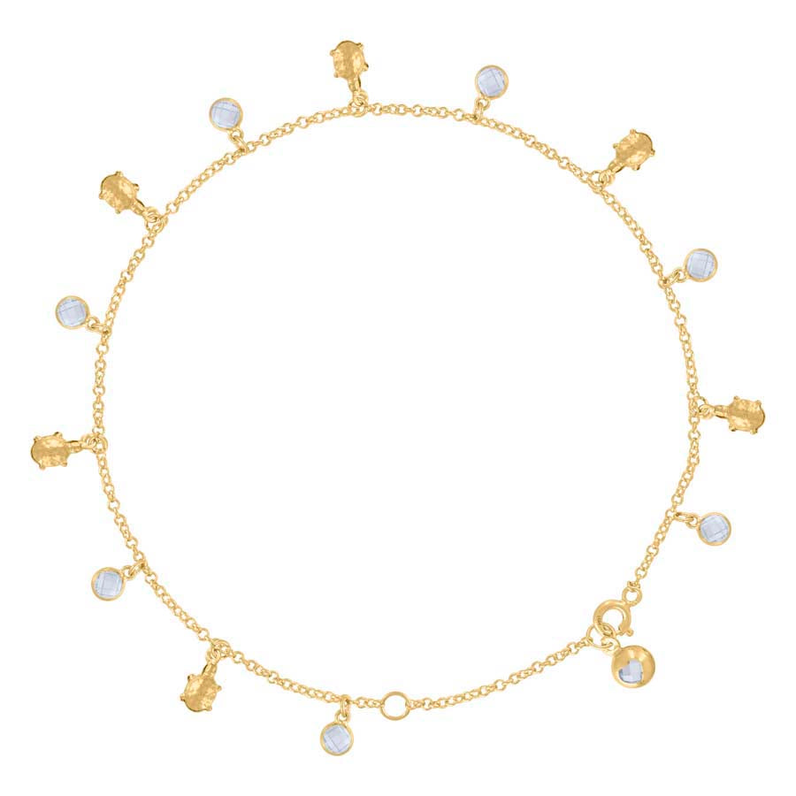 10Kt Gold Anklet 10"