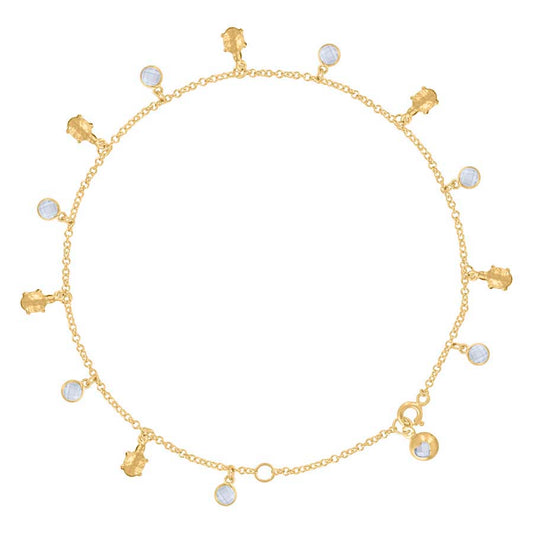 10Kt Gold Anklet 10"