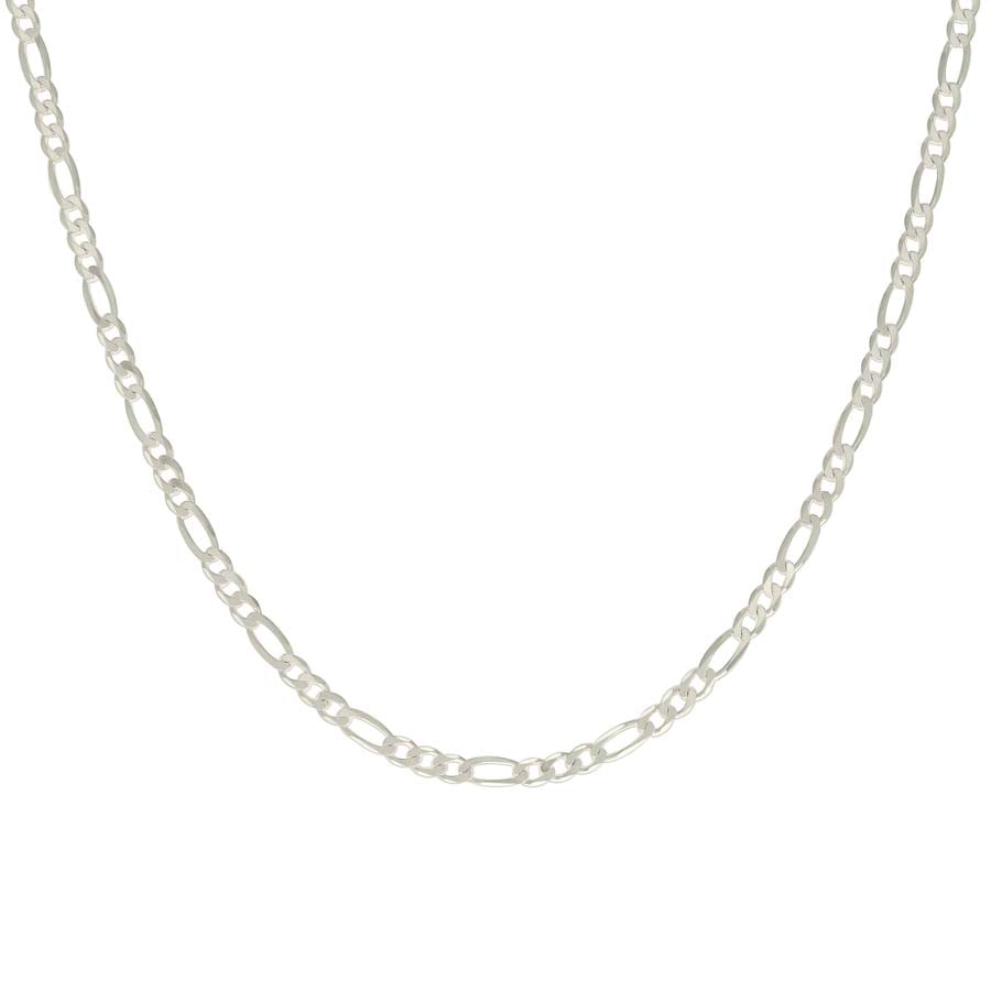 925 Sterling Silver Solid Classic Figaro Silver Plated 100 4.0mm