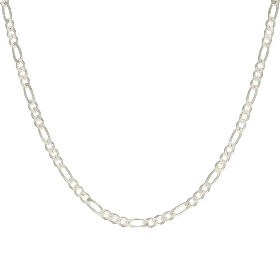 925 Sterling Silver Solid Classic Figaro Silver Plated 120 5.0mm