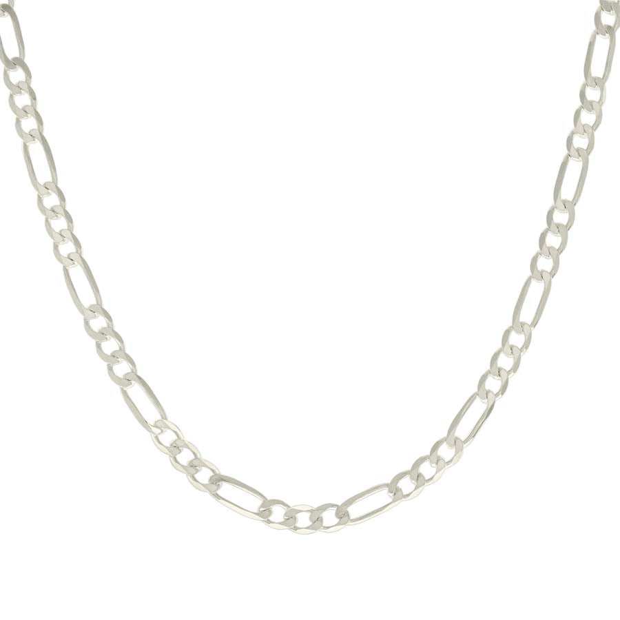 925 Sterling Silver Solid Classic Figaro Silver Plated 150 6.0mm