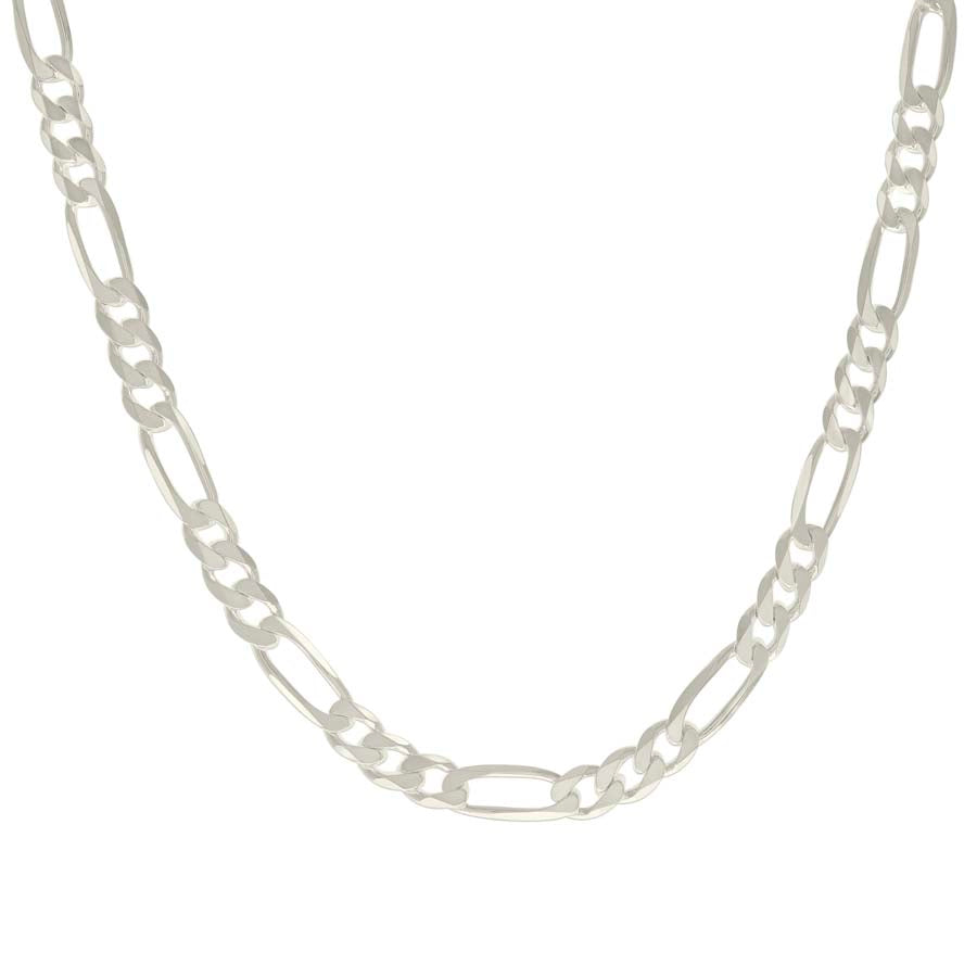 925 Sterling Silver Solid Classic Figaro Silver Plated 200 8.0mm