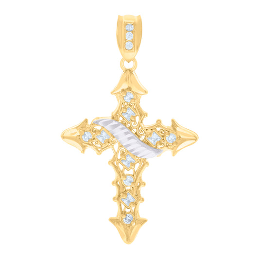 10Kt Gold Cz Pendant