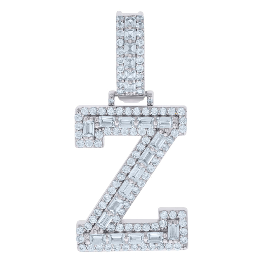 925 Sterling Silver Initial Pendant "Z"