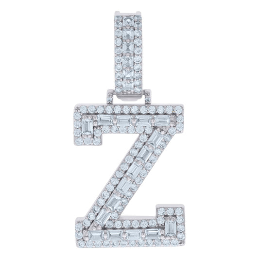 925 Sterling Silver Initial Pendant "Z"