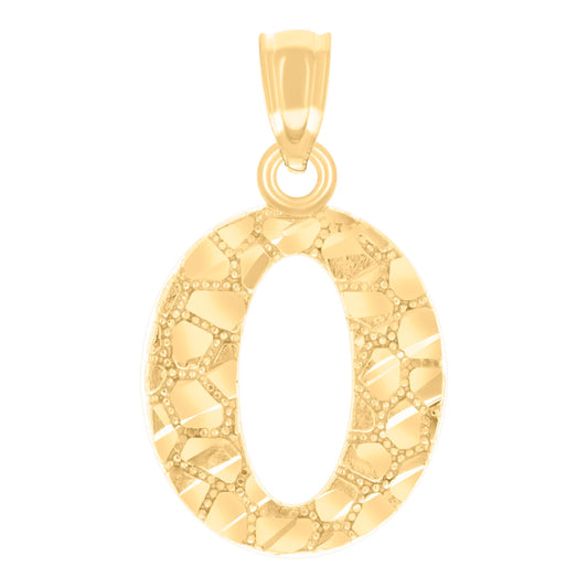 14Kt Gold Pendant Initial "O"