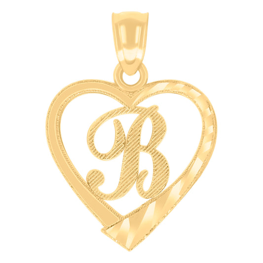 14Kt Gold Pendant Initial "B"