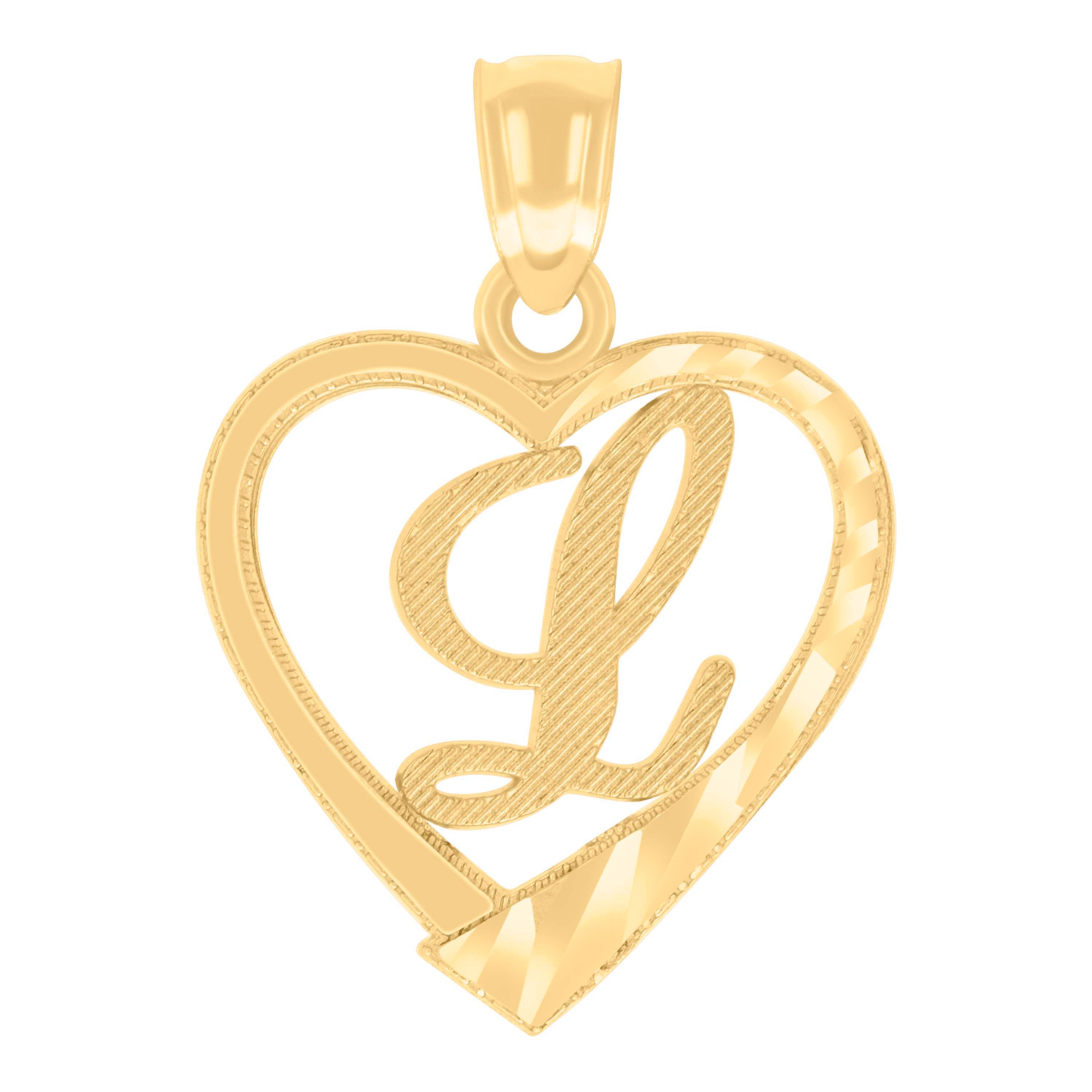 14Kt Gold Pendant Initial "L"