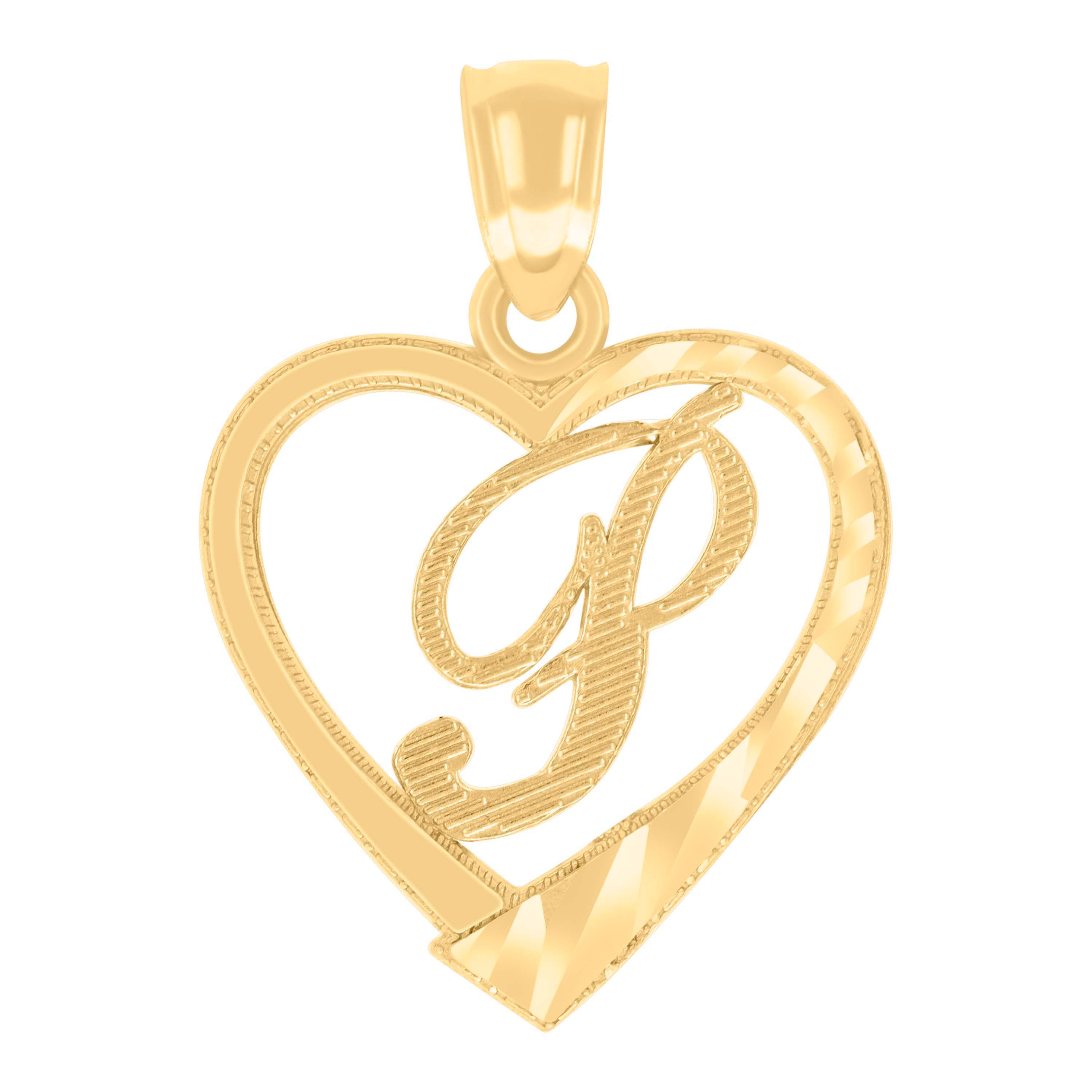 14Kt Gold Pendant Initial "P"