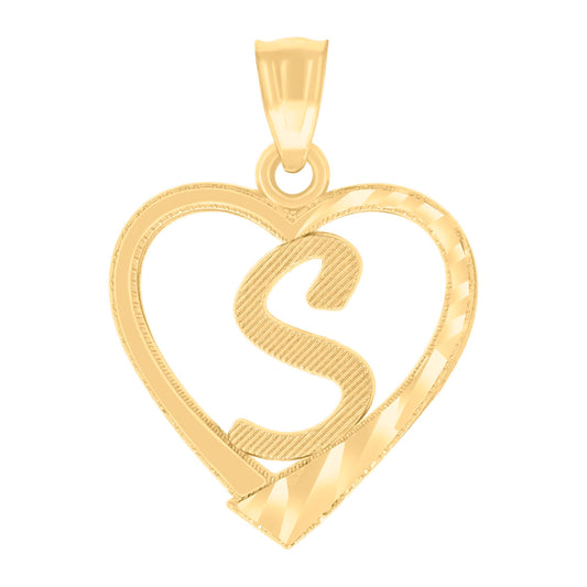 14Kt Gold Pendant Initial "S"