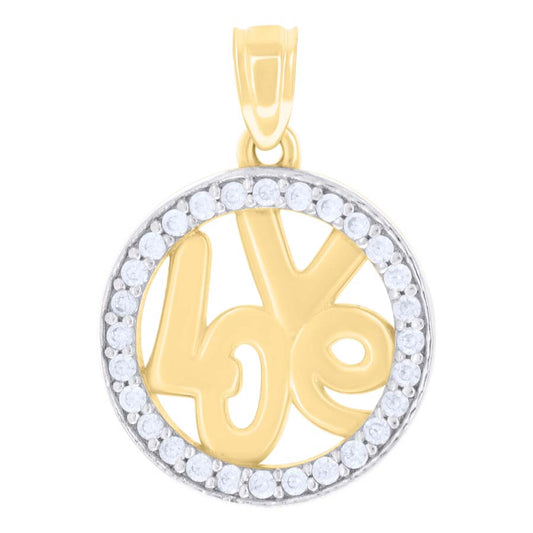 10Kt Gold Cz Pendant