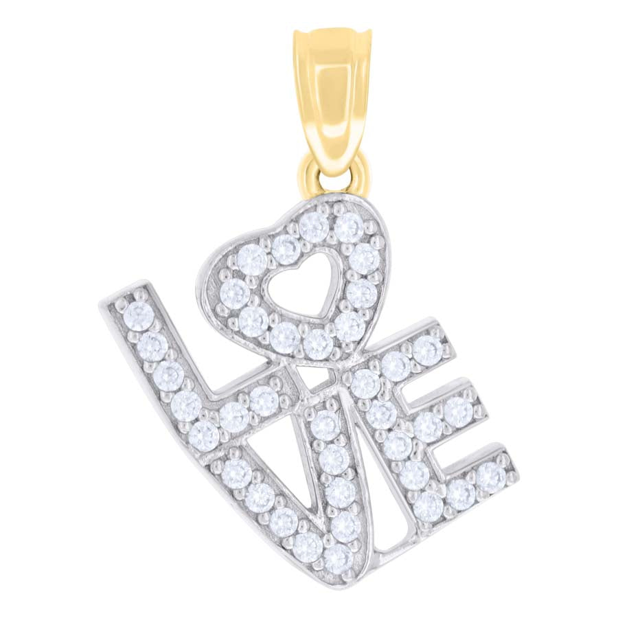 10Kt Gold Cz Pendant