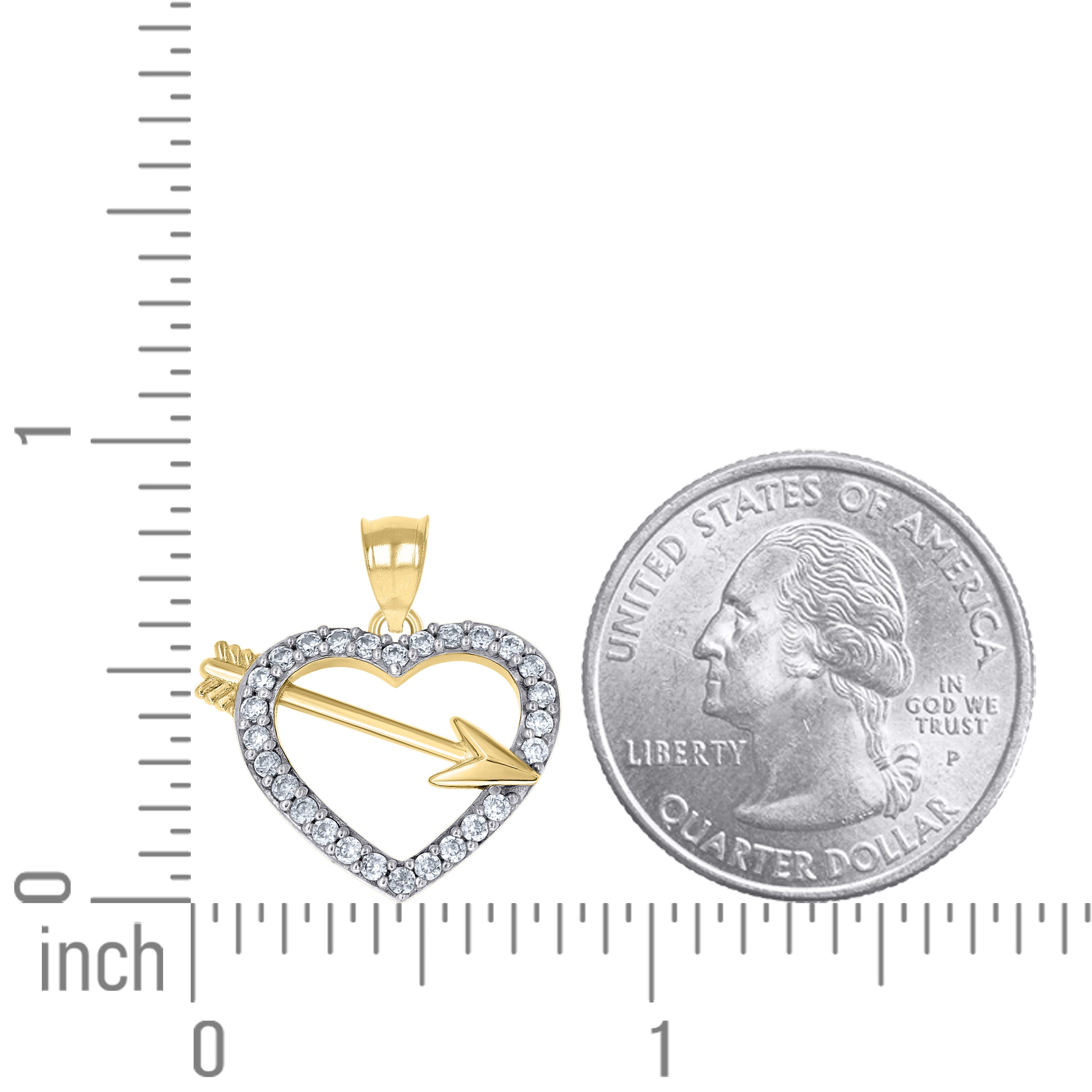 10K Gold Cz Pendant