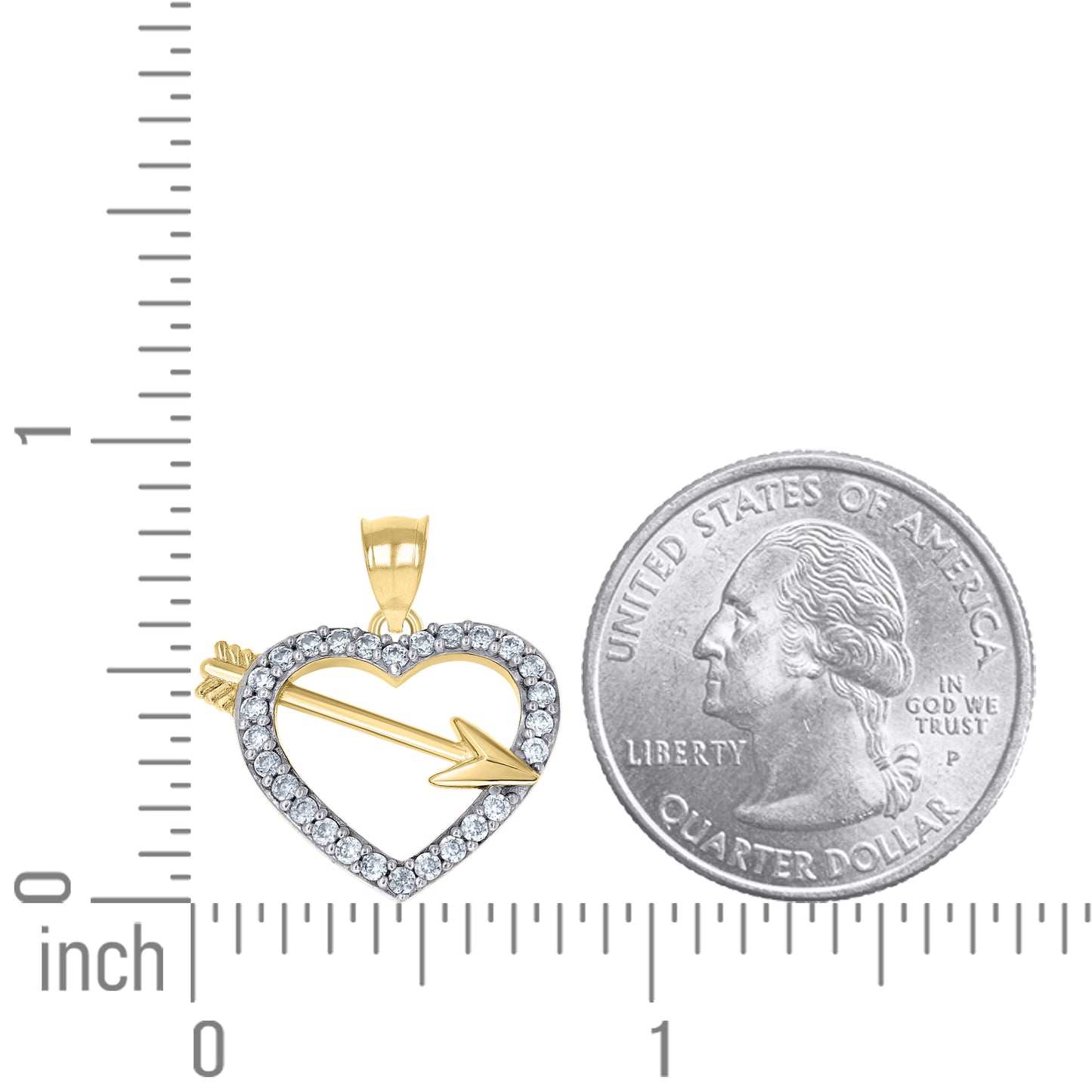 10K Gold Cz Pendant