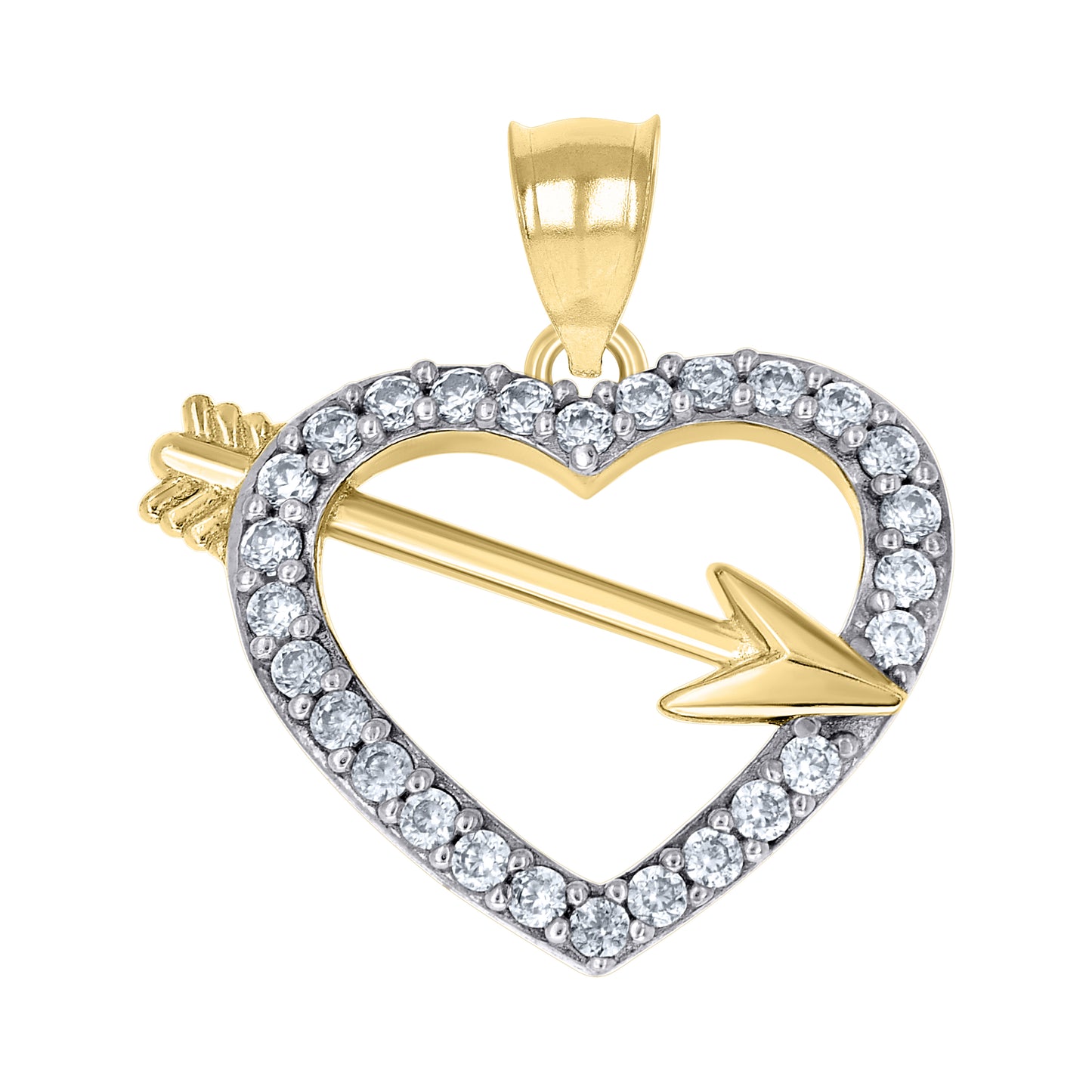 10K Gold Cz Pendant