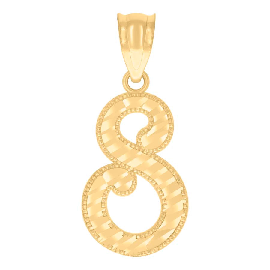 10Kt-Gold Initial"S" Pendant