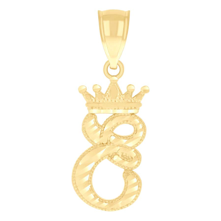 10Kt-Gold Initial"E" Pendant