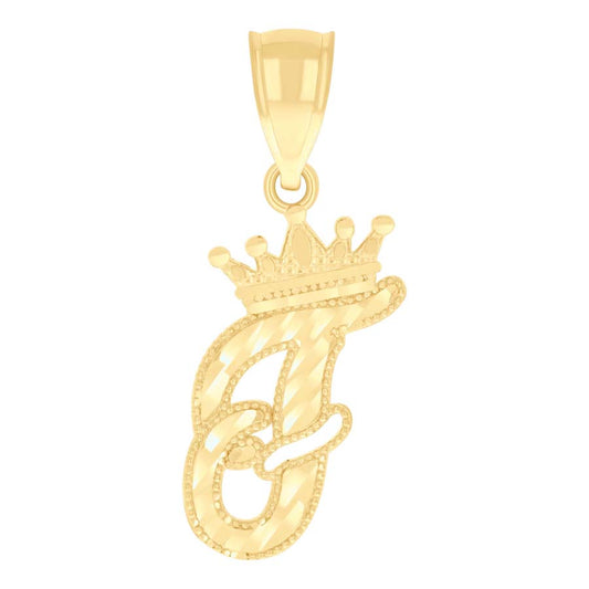 10Kt-Gold Initial"F" Pendant