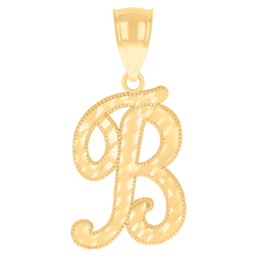 10Kt-Gold Initial"B" Pendant