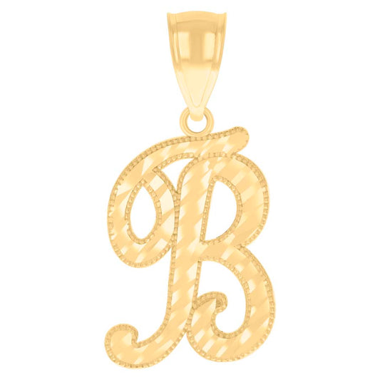 10Kt-Gold Initial"B" Pendant