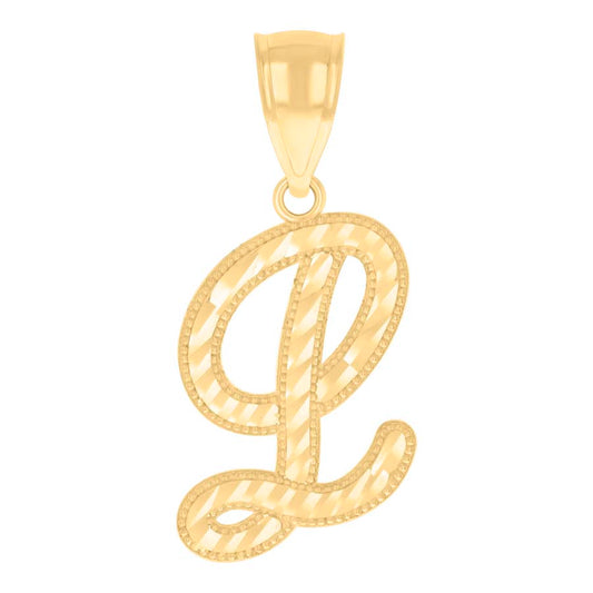 10Kt-Gold Initial"L" Pendant