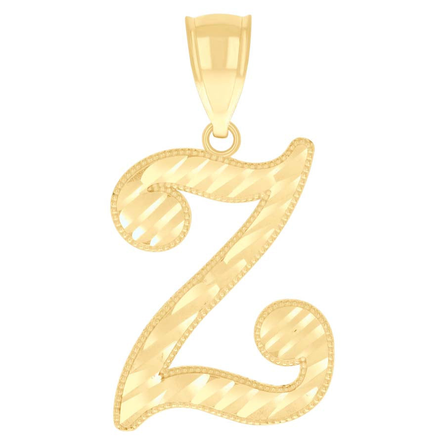 10Kt-Gold Initial"Z" Pendant