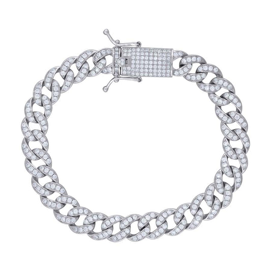 925 Sterling Silver Moissanite Miami Cuban 9mm