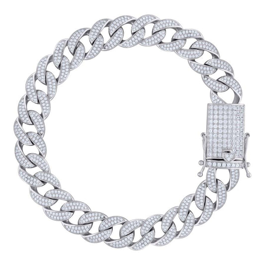 925 Sterling Silver Moissanite Miami Cuban Chain