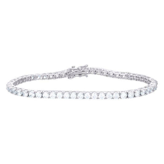 925 Sterling Silver Moissanite Tennis Chain 3mm