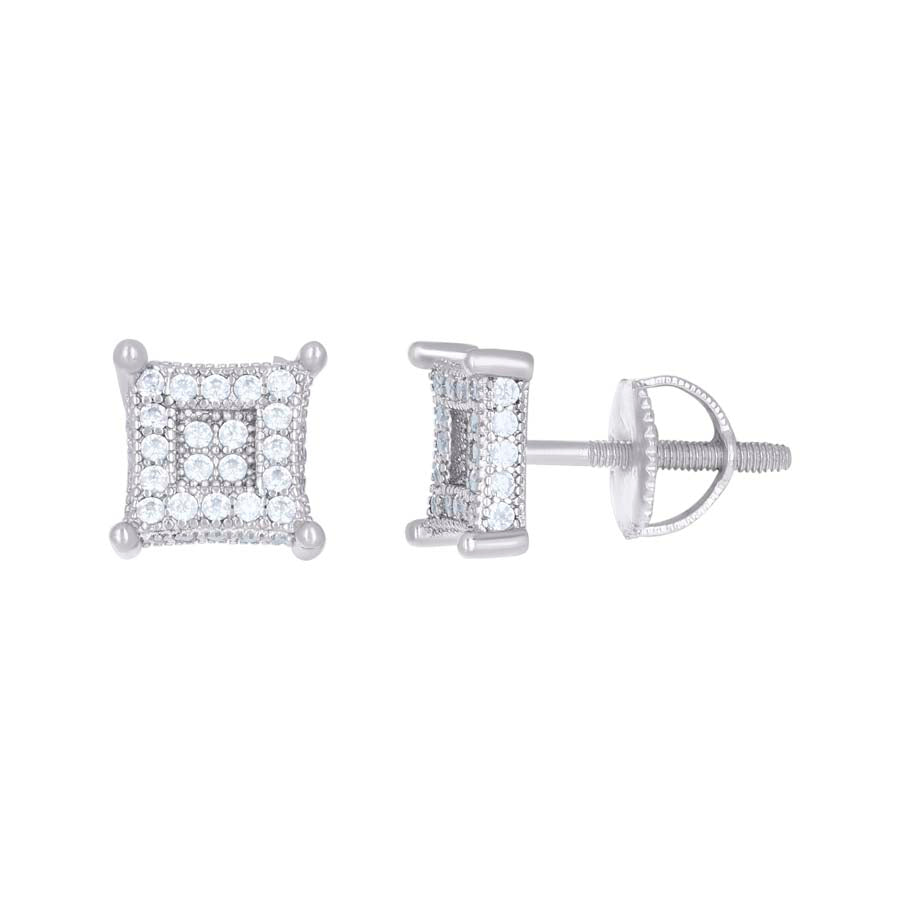 925 Sterling Silver Earrings Moissanite 0.48Ctw